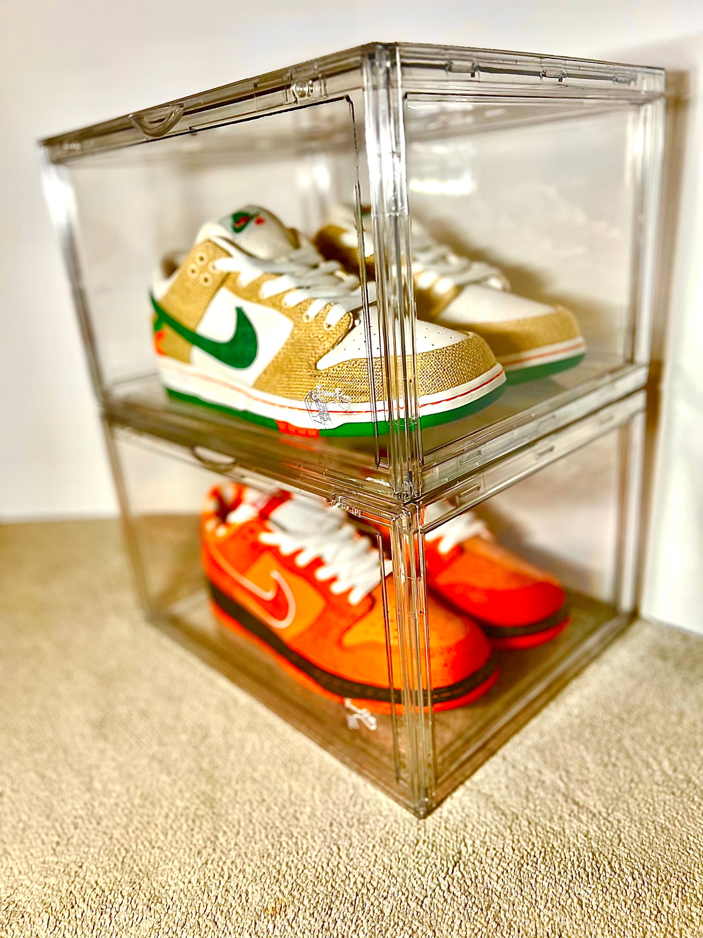 2 X 360 Degree Crystal Clear Acrylic Trainer Display Box (Multi Buy Discount Available)